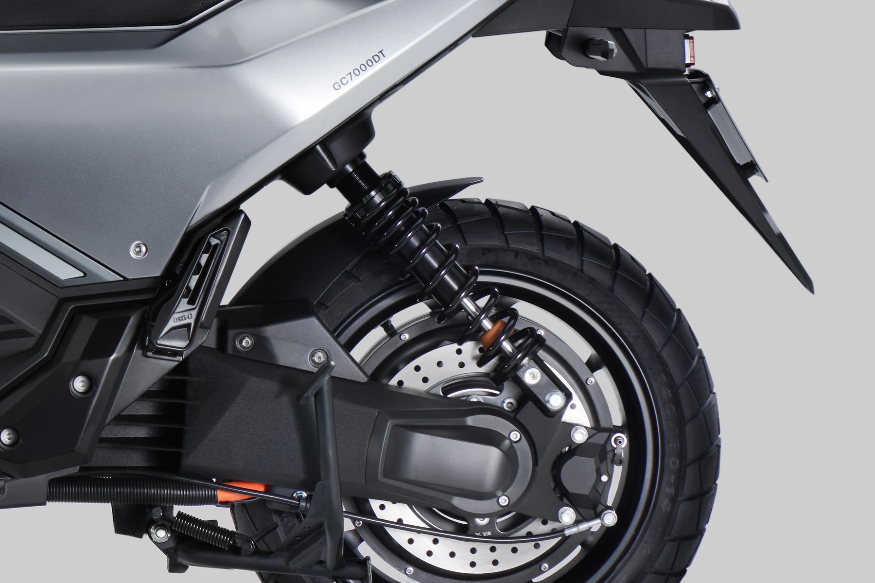 EV01 aluminum single-sided swingarm and rear suspension